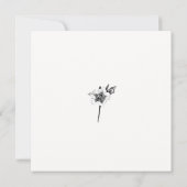 Invitation Élégant Rose de Noël moderne or d'hiver Bridal Bru (Dos)