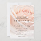 Invitation Élégant Rose de pêche Mariage officiel (Devant)