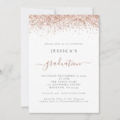 Invitation Elégant Rose de photos 2024 Parties scintillant d' (Devant)