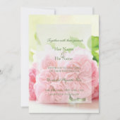Invitation Élégant Rose d'été rose (Devant)