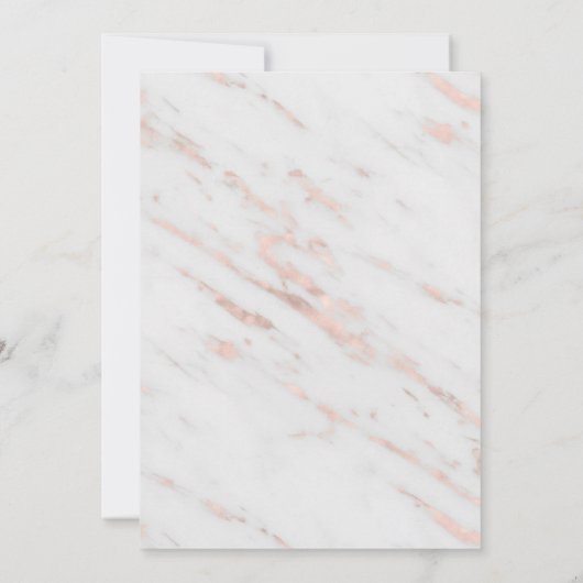 Invitation Elégant Rose Diamond or Marble Mariage (Dos)