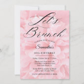 Invitation Élégant rose doux Brunch N'importe quelle fête (Devant)