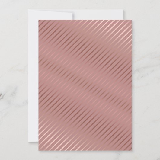 Invitation Élégant Rose Dusty Mariage orchidée Monogram (Dos)