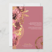 Invitation Élégant Rose Dusty Pink Charro Quinceanera (Dos)