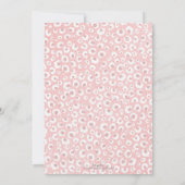 Invitation Élégant Rose Empreinte de léopard or Motif blanc (Dos)