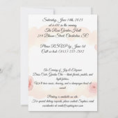 Invitation Élégant rose et ivoire Rose Anniversaire Invitatio (Dos)