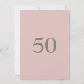 Invitation Elégant rose floral 50 & Fabuleux fête d'anniversa (Dos)