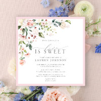 Élégant Rose Floral Amour Est Fête des mariées Dou