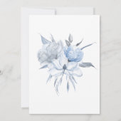 Invitation *~* Elégant Rose Floral Bleu AR15 MARIAGE RSVP + (Dos)