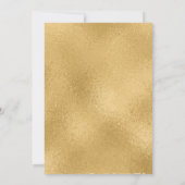 Invitation Élégant Rose Floral Gold First Holy Communion (Dos)