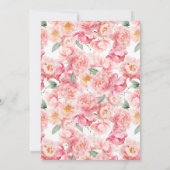 Invitation Elégant rose floral or Tiara Quinceañera (Dos)