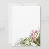 Invitation Elégant rose Floral Palms Ombres Plage Mariage (Dos)