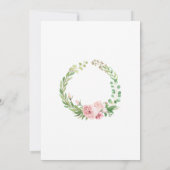 Invitation Élégant rose floral savoureux Célébration funérair (Dos)