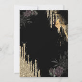 Invitation Élégant Rose foncé Parties scintillant Drives retr (Dos)