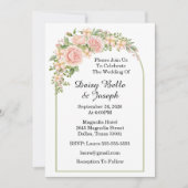 Invitation Elégant Rose Garden (Devant)