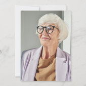 Invitation Elégant Rose Gold 75ème Photo Anniversaire (Dos)