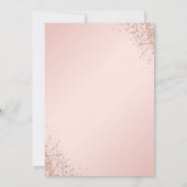 Invitation Elégant Rose Gold Blush Pink 80e anniversaire (Dos)