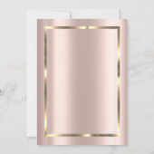 Invitation Élégant Rose Gold Burgundy Flowers Retraite (Dos)