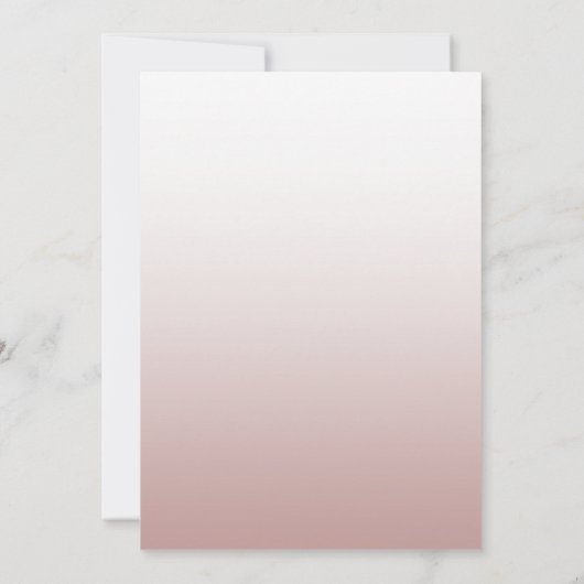 Invitation Élégant Rose Gold Calligraphie Script Mariage Inv (Dos)