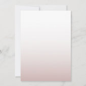 Invitation Élégant Rose Gold Calligraphy Script Mariage (Dos)