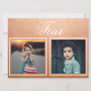 Invitation Élégant Rose Gold de l'âge de la mariée Numéro de 