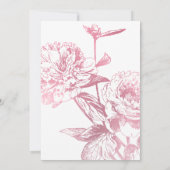 Invitation Élégant Rose Gold Floral Mariage Vow Renewal (Dos)