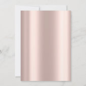 Invitation Elegant Rose Gold Frame  Gold Fête des mariées (Dos)