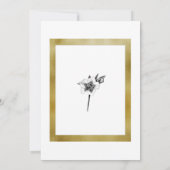 Invitation Élégant Rose Gold Frame Script Mariage de Noël (Dos)