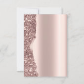 Invitation Elegant Rose Gold Glitter Script  (Dos)