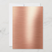 Invitation Elégant Rose Gold Hello 30 Anniversaire (Dos)