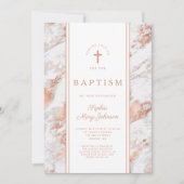 Invitation Élégant Rose Gold & Marbre blanc Virtual Mariage I (Devant)