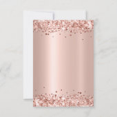 Invitation Elégant Rose Gold Metal Foil Parties scintillant 8 (Dos)