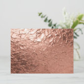 Invitation Élégant Rose Gold Modèle Blank (Debout devant)