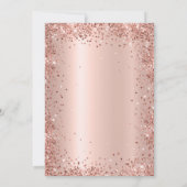 Invitation Elégant Rose Gold Parties scintillant métallique 1 (Dos)