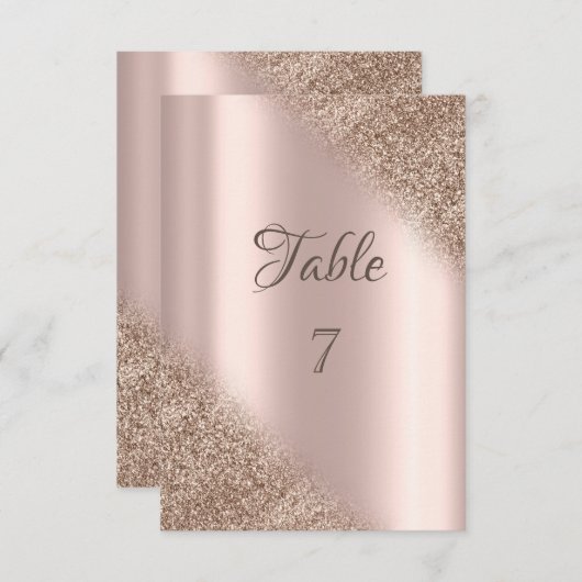 Invitation Elégant Rose Gold Parties scintillant Ombre (Devant / Derrière)
