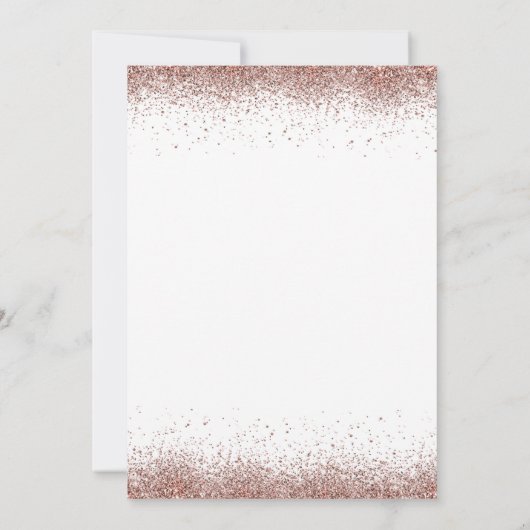 Invitation Élégant Rose Gold Parties scintillant Parti de ret (Dos)
