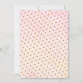 Invitation Elégant rose Gold Stars Baby shower fille (Dos)