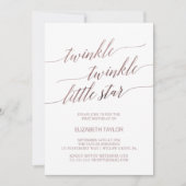 Invitation Elégant Rose Gold Twinkle Twinkle Anniversaire (Devant)