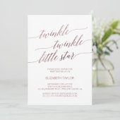 Invitation Elégant Rose Gold Twinkle Twinkle Anniversaire (Debout devant)
