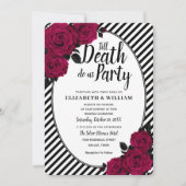 Invitation Élégant Rose Gothique Jusqu'à la mort Do Us Part M (Devant)