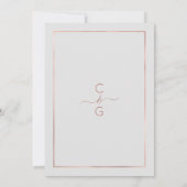 Invitation Elégant Rose gris Gold Confetti Geo Mariage fronti (Dos)