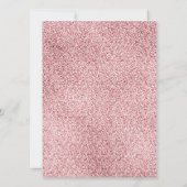 Invitation Elégant rose hiver onederland 1er anniversaire Pho (Dos)