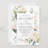 Invitation Elégant rose Hydrangea Roses Fête des mariées par  (Devant)