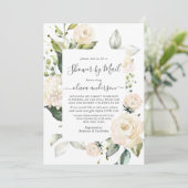 Invitation Elégant rose Hydrangea Roses Fête des mariées par  (Debout devant)