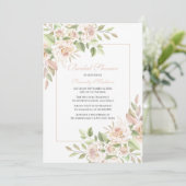 Invitation Élégant Rose Jardin rose Mariage floral (Debout devant)
