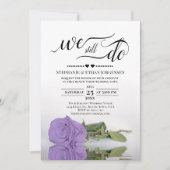 Invitation Élégant Rose Lavande Nous Faisons Toujours Vow Ren (Devant)