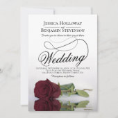 Invitation Élégant Rose marron  Classy Script Mariage (Devant)