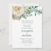 Invitation Élégant Rose moderne Mariage juif Chuppah (Dos)