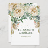 Invitation Élégant Rose moderne Mariage juif Chuppah (Devant / Derrière)