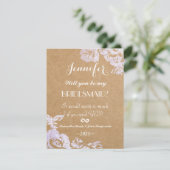 Invitation Élégant Rose moderne simple Floral Faux Argent (Debout devant)